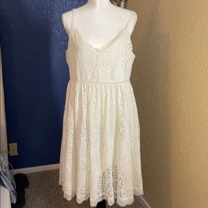 Flirty, fun, feminine dress in white lace